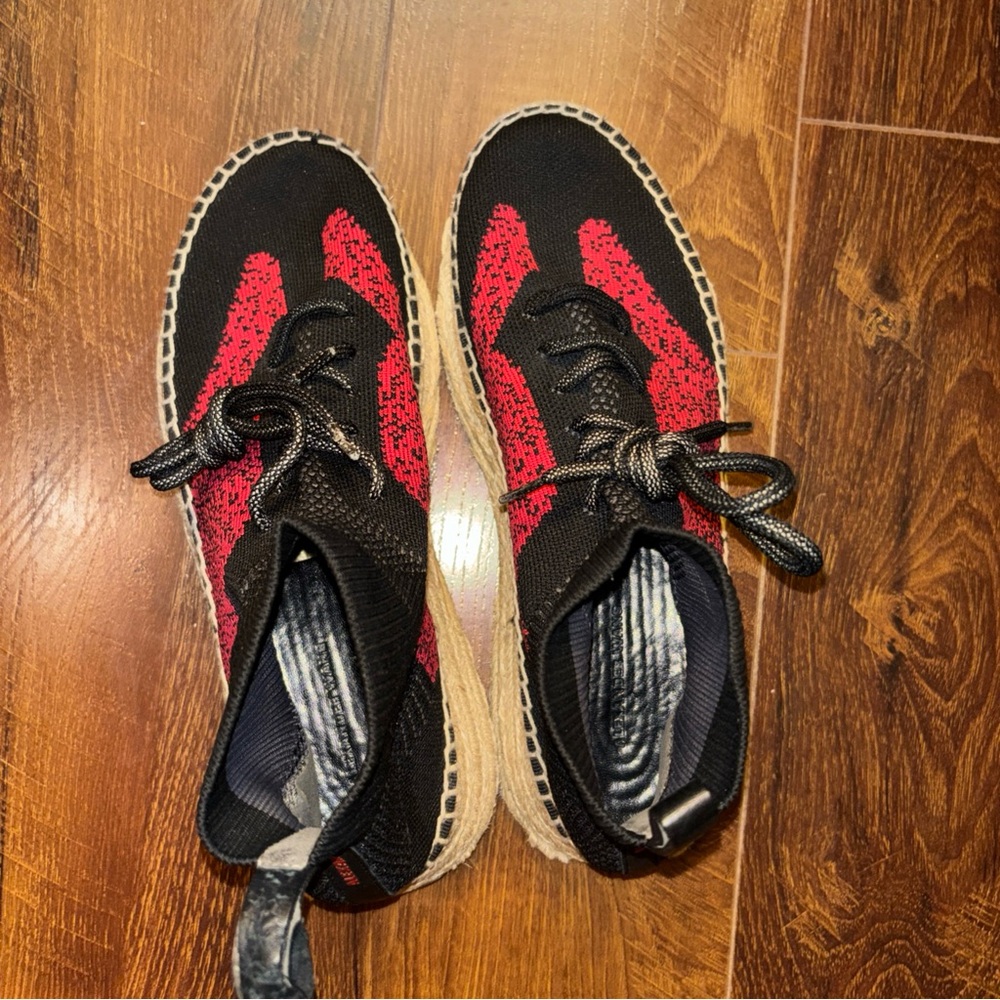 Alexander Wang Black Knit Espadrille Sneakers with Red Accent - Picture 7 of 14